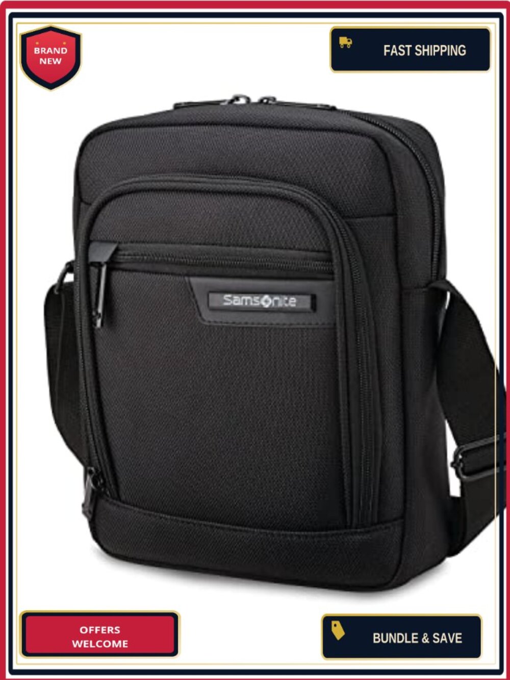 RFID Crossbody Bag Padded Strap Tablet Sling Travel Purse